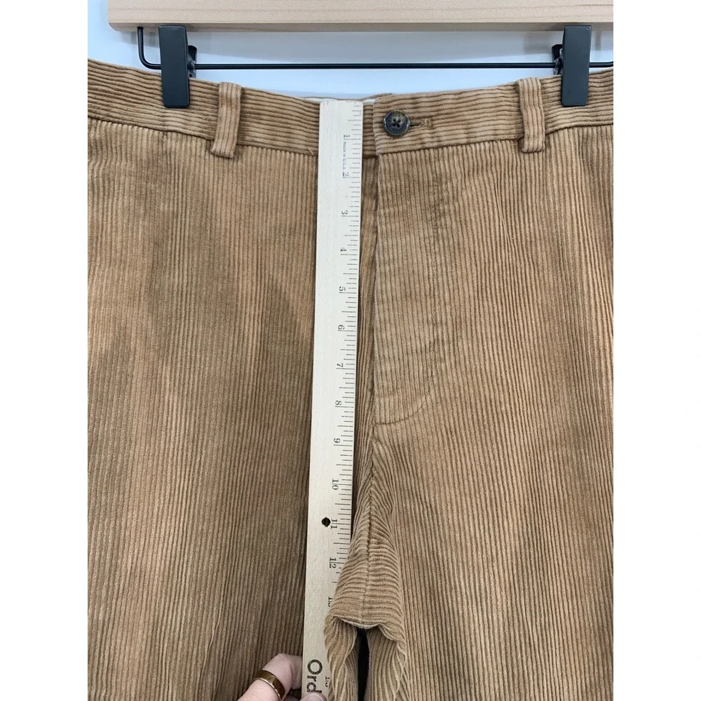Brooks Brothers Corduroy Pants Mens 33x30 Brown Wide Straight Leg Preppy Fall